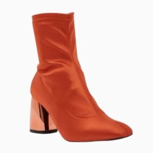 Antropologie Women's Orange Ankle Sock Boots